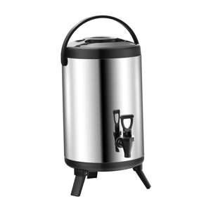 Magideal - Dispensador De Bebidas De Doble Pared, Dispensador De Té De Bebidas Con Aislamiento De Barril Aislado De Acero Inoxidable Para Té, Fiesta, Leche , 6L