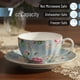 thumbnail image 3 of Juego de 6 tazas de té Brew To A Tea de 200 ml con diseño floral y borde dorado, 3 of 7