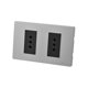 thumbnail image 2 of Pack 5 Tomacorriente Doble Metálico 10a - Gris Negro, 2 of 3