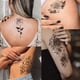 thumbnail image 3 of Tatuajes Temporales Tazimi 3D Rosa Negra con Flor x10 para Mujeres, 3 of 6