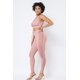 thumbnail image 5 of Top Corto Fruncido Ajustable con Tiras de Malla y Leggings con Paneles Laterales Transparentes a Juego, 5 of 5