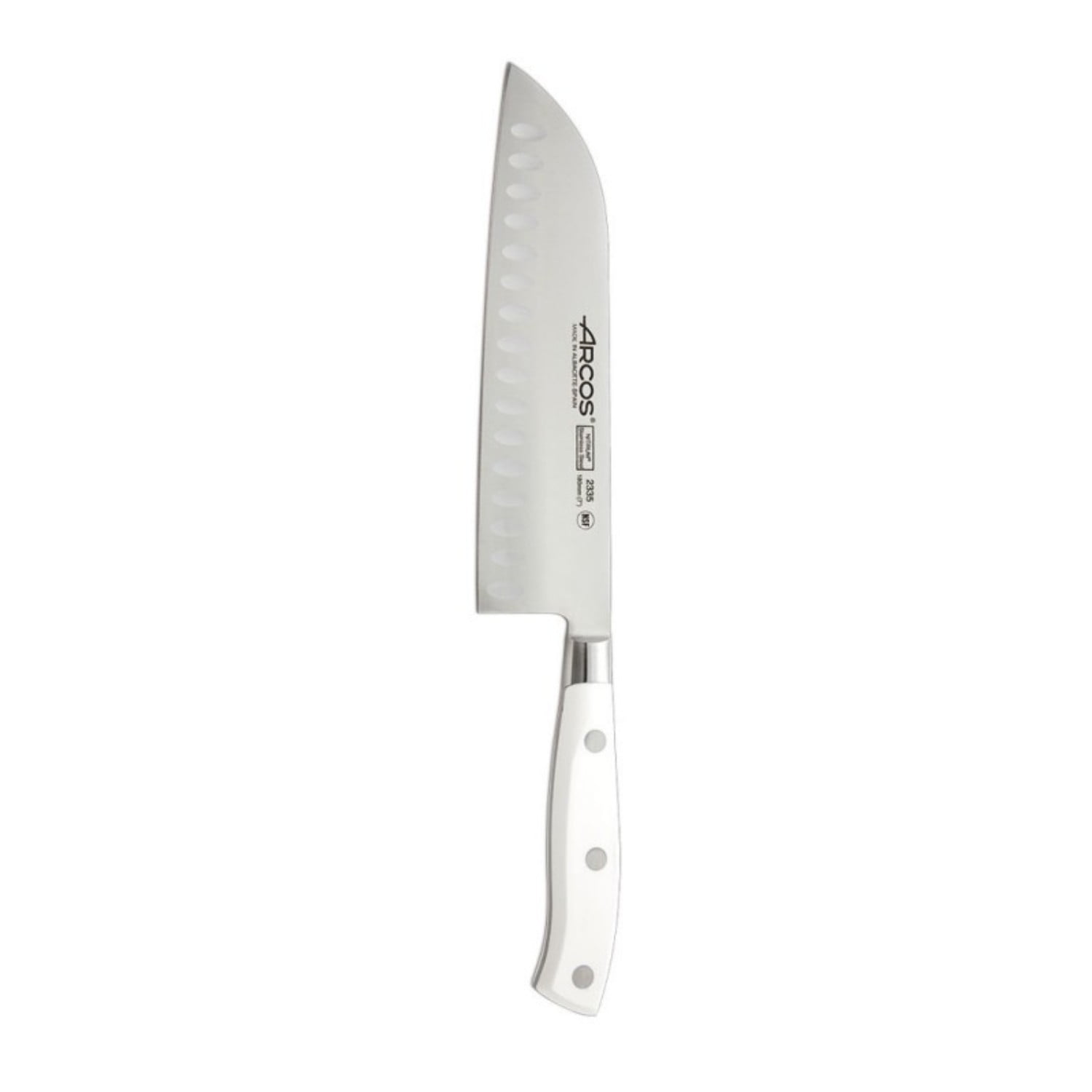 Cuchillo Santoku Forjado Mango Blanco 18cm Riviera Arcos