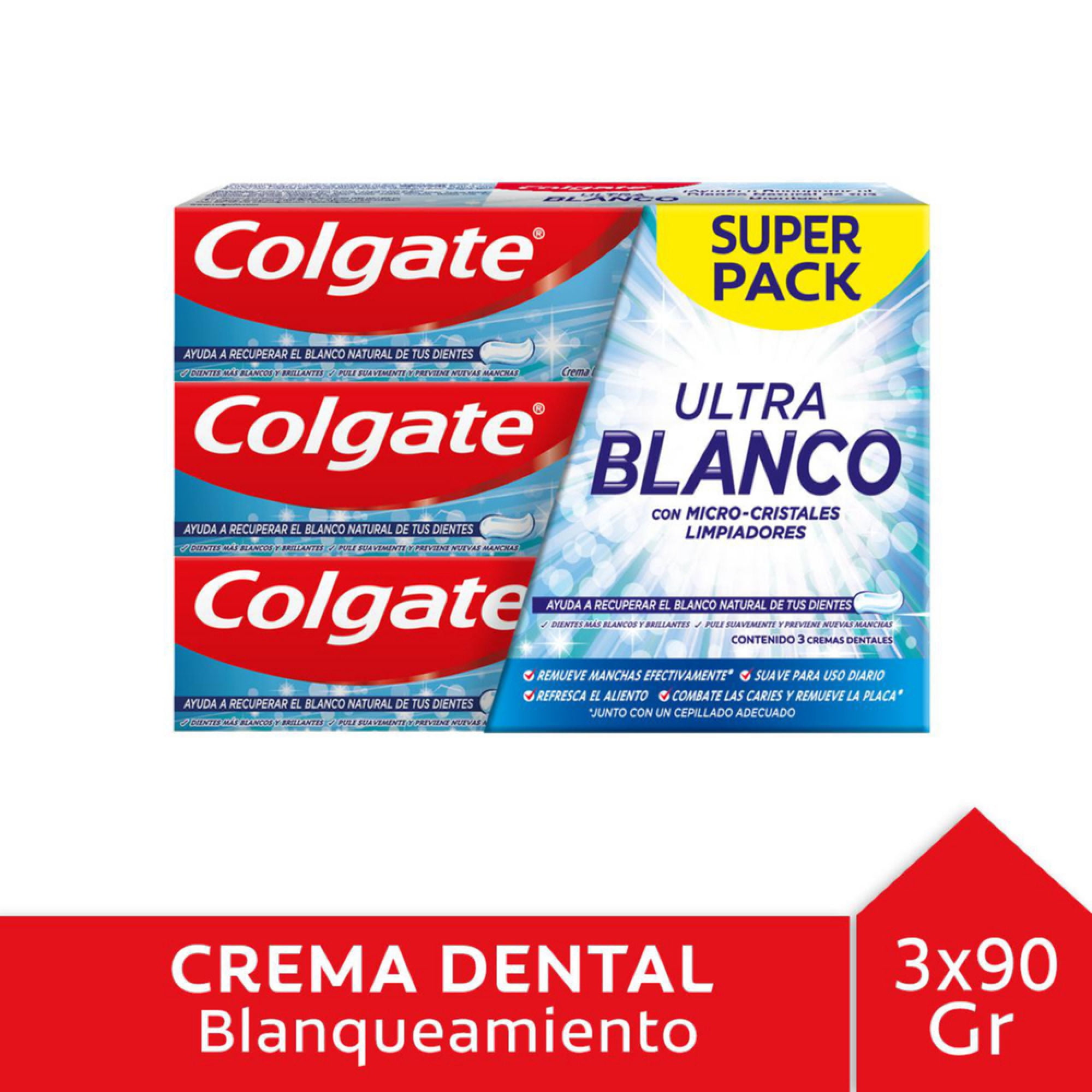 Crema Dental Anticaries Con Flúor Pasta Dental Colgate Ultra Blanco