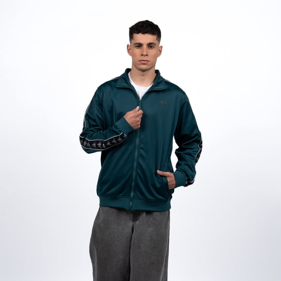 Polerón Kappa Full Zipper Green Banda