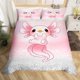 thumbnail image 1 of Cartoon Axolotl Duvet Cover Queen SizeSunflower Bedding Set Cute Animal Botanical Comforter Cover Watercolor Yellow Quilt Cover, 1 of 5