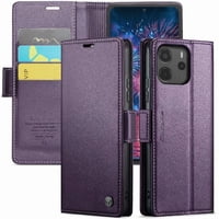 Caseme Tipo Cartera Xiaomi Redmi Note 14 4G Con Cierre Magnético, Rfid, Tarjetero, Soporte, Carga Inalámbrica