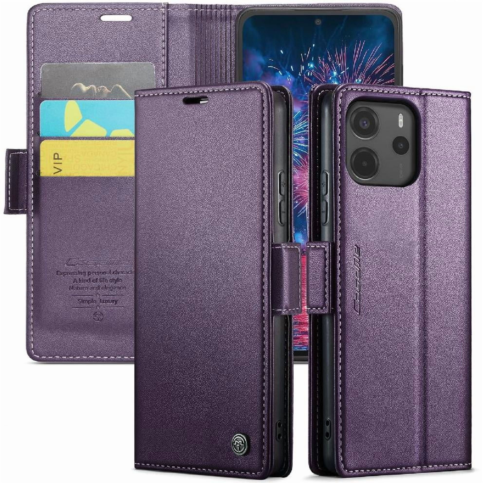 Case Me - Caseme Tipo Cartera Xiaomi Redmi Note 14 4g Con Cierre Magnético, Rfid, Tarjetero, Soporte, Carga Inalámbrica