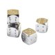thumbnail image 1 of Dados de 4 piezas Tapas de válvulas de polvo Novedad Diversión Retro Auto Car styling Silver, 1 of 5