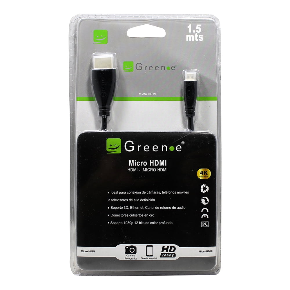 Green E - Cable Micro Hdmi A Hdmi 4k / 1.5 Metros