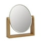thumbnail image 1 of Espejo Circular De Mesa Con Base Madera, 1 of 2