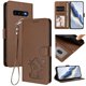 thumbnail image 2 of Funda de Gato tipo Libro para Samsung Galaxy S10 Plus, Marrón, 2 of 6