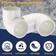 thumbnail image 3 of Uxcell 2 piezas de accesorios de tubería de codo de 90 grados de 2.5", adaptador de esquina de codo de 2 vías para bricolaje, blanco, 3 of 6
