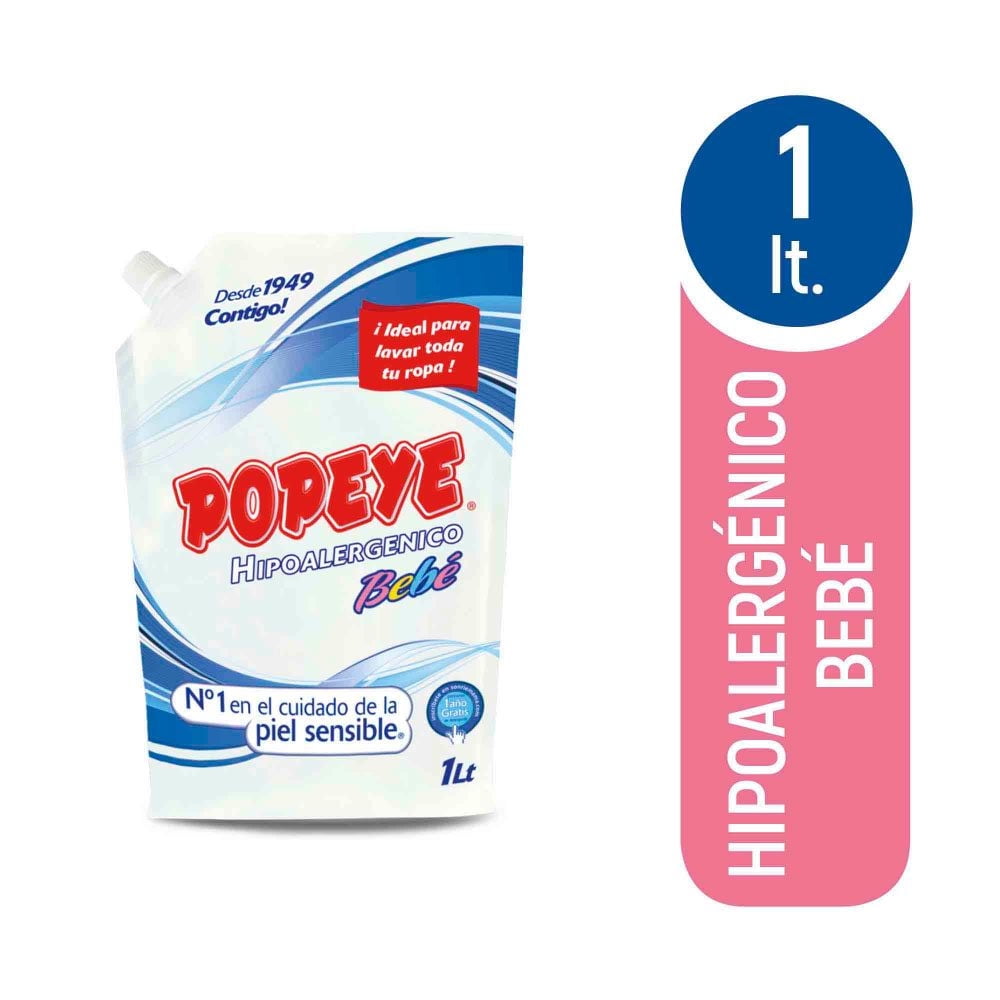 Jabón Líquido Hipoalergénico Bebé Doypack 1 l Popeye