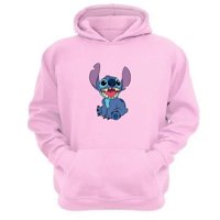 Genérico - Polerón Canguro Extraterrestre Azul Rosa Talla S Unisex