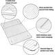thumbnail image 2 of Rejilla de acero inoxidable para asar y enfriar, para hornear (22 x 16 cm), apta para horno y lavavajillas., 2 of 7