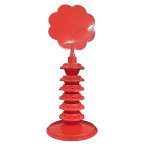 Bothyi - Titular Multi Capa Agujero Redondo Para Cumpleaños Navidad Halloween Rojo