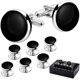 thumbnail image 1 of Set de Gemelos HAWSON 6 Piezas Negro y Plata con Caja de Regalo, 1 of 5