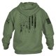 thumbnail image 3 of Sudadera con capucha Grunt Style Militar Verde – Talla Grande – Bandera 1776, 3 of 4