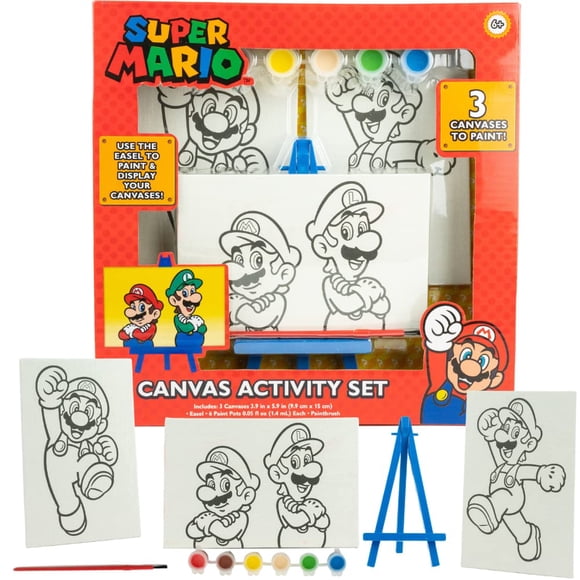 Kit de Arte Innovative Designs Super Mario 9.9x15 cm 3 Lienzos