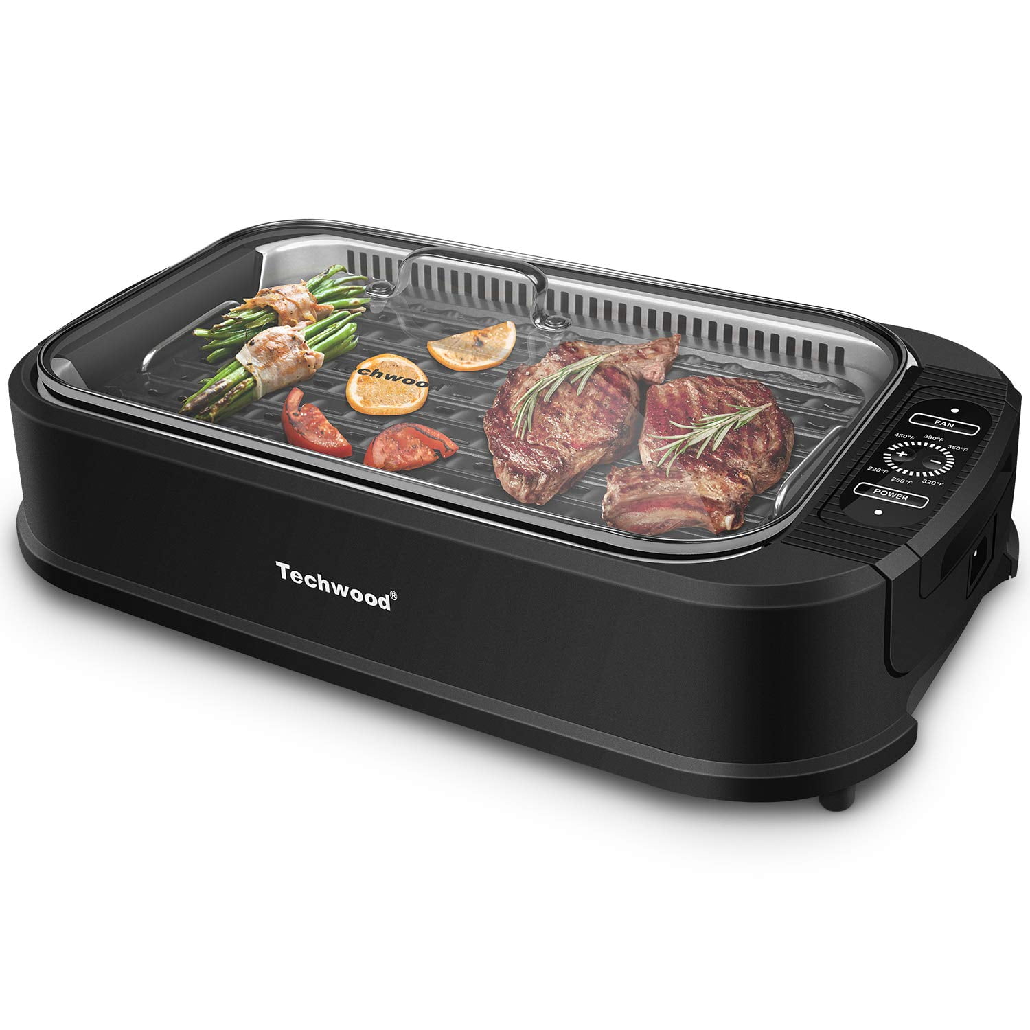 Parrilla Eléctrica Interior Techwood 1500w Sin Humo (negra)