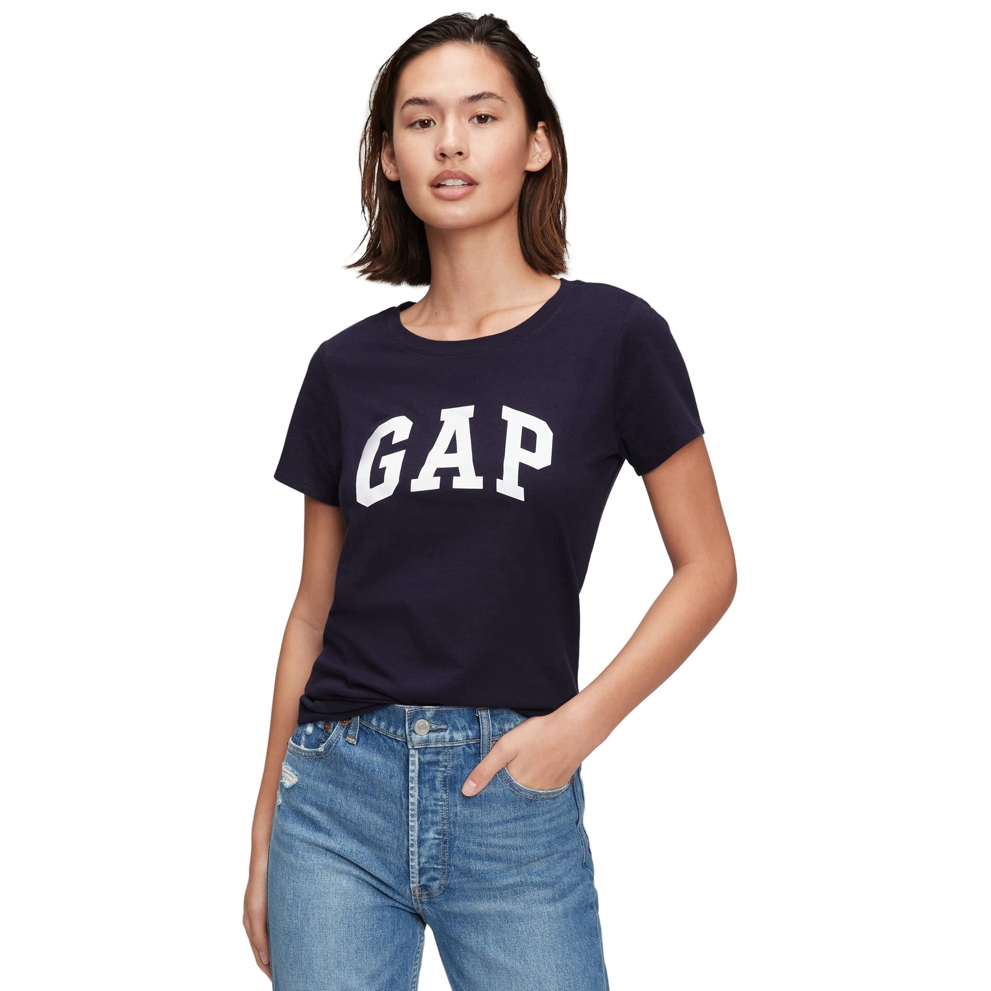 Camiseta Gap Para Mujer Con Logotipo Clásico, Uniforme Azul Marino, Talla S