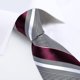 thumbnail image 3 of Corbata a rayas formal seda hombre paño y colleras Sangría gris, 3 of 6