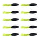 thumbnail image 4 of 10x Señuelos De Pesca Suaves Swimbaits Portátiles Tipo Crappie Para Lubina Crappie Minow Verde Y Negro, 4 of 5
