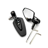 Xusx111 - Un Par De Espejos De Motocicleta - 7/8 ""(22Mm) Bar Extremo Espejos Retrovisores, Manillar Ajustable Retrovisores (Negro)