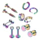 thumbnail image 3 of 6 Pares De Tachuelas De Oreja Curva Barbell Inoxidable Hélice Piercing Joyería De Oreja Colorida, 3 of 5