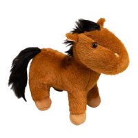Magideal - Caballo De Peluche De Juguete, Simulación Abrazable, Decoración De Habitación De Niños, Almohada, Animal Relleno Para Niños, Niñas, Adultos, Regalo De S Marrón