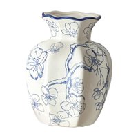 Magideal - Jarrón De Cerámica Chino Para Flores, Soporte Para Plantas, Decoración Única, Arreglo Floral Minimalista Para Estantería, Sala De Estar, Mesa Del Seno De Ciruelo 8Cmx15Cm