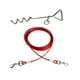 thumbnail image 1 of Cable De Amarre Para Perros Y Cadena Para Perros De Estaca Para Jardín De Playa, Perros Pequeños A Medianos, Cable Rojo De 300 Cm, 1 of 5