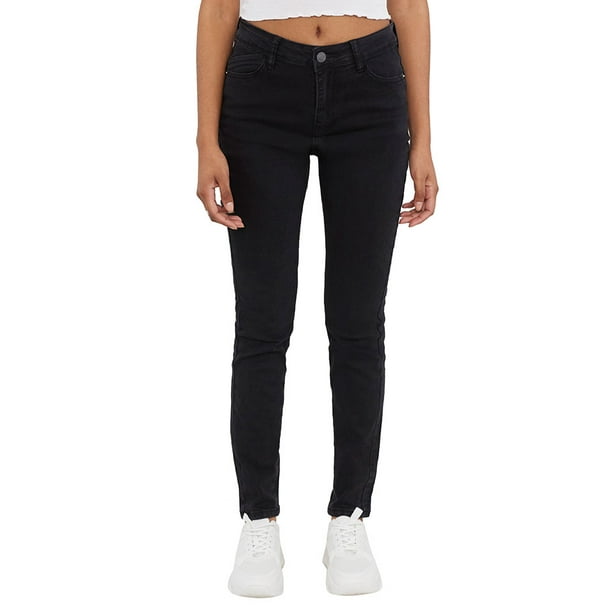Jeans Mujer Básico Push Up Negro Corona