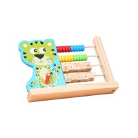Magideal - Reloj De Aprendizaje Juguete De Matemáticas Juguetes Montessori Herramienta De Enseñanza De Matemáticas Dibujos Animados Madera Habilidades Motoras Tigre