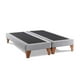 thumbnail image 2 of Base Dividida Cama Europea 2 Plazas 150x200 CM Gris Claro Felpa, 2 of 3