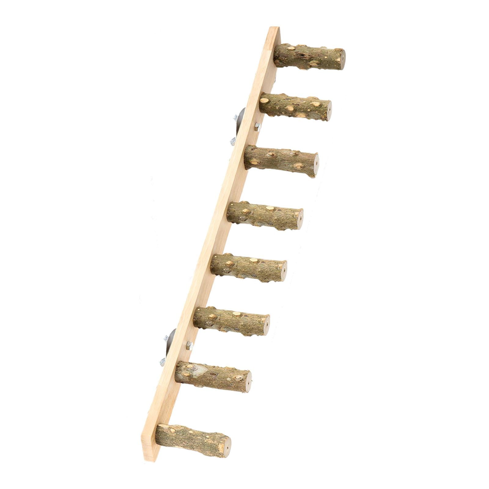 Puente Con Escaleras De Madera Para Pájaros, Escalera De Escalada Para Loros, Pinzones, Periquitos, 8 Secciones