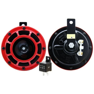 Bocina Original Hella Plato Roja Super Tono 12V 500Hz 118Db Negro
