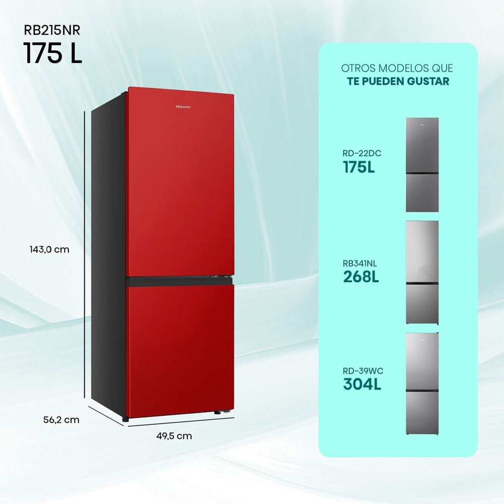 Hisense RB215NR Rojo, foto 2