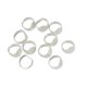 thumbnail image 1 of 10 Piezas De Cobre Amarillo Ajustable Anillo De Plata Oval Blanco Bisel Anillo Cabochon DIY, 1 of 3
