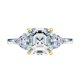 thumbnail image 1 of Anillos de Moissanita de 3 Piedras para Mujer Anillo de Compromiso Corte Asscher de 2.5 Quilates Color D VVS1 Anillo de Boda de Diamante Anillos de Aniversario de Plata Esterlina para Ella, 1 of 7