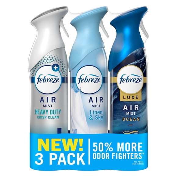 Ambientador Febreze Nuevo y Mejorado 3 x 240 ml en spray
