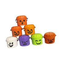 Bothyi - 7 Mini Cubos De Nostalgia De Halloween, Tazones De Dulces Para Suministros De Fiesta Y Regalos