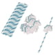 thumbnail image 4 of 10 Pajitas De Unicornio A Rayas Para Fiestas De Cumpleaños Para Niños, Color Azul, 4 of 5