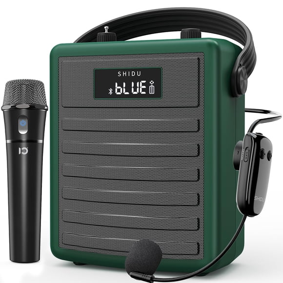Amplificador de voz inalámbrico SHIDU de 40 W para maestros con micrófono BT/USB