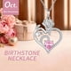 thumbnail image 2 of Collar HESHPAWS 925 Sterling Silver Birthstone Rose Flower Heart Pendant 18+2", 2 of 7