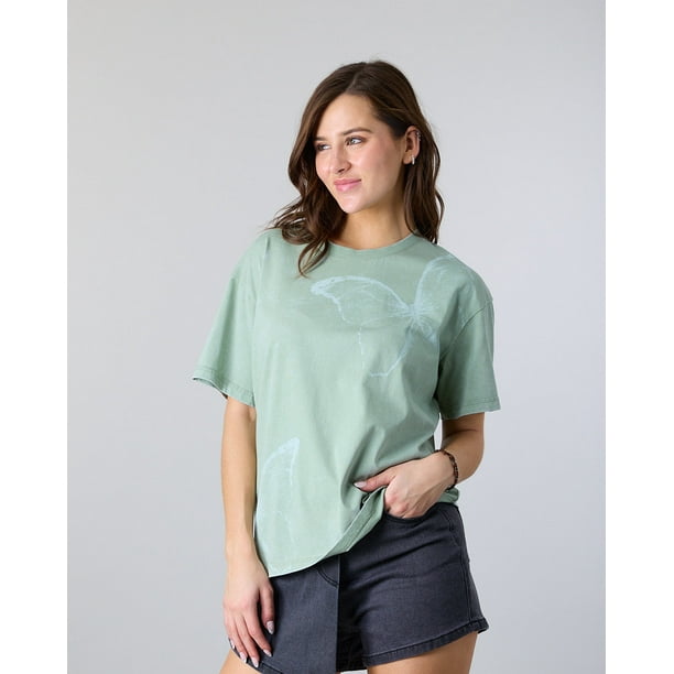 Polera Mujer Algodón Mariposa Relaxed Fit Polemic