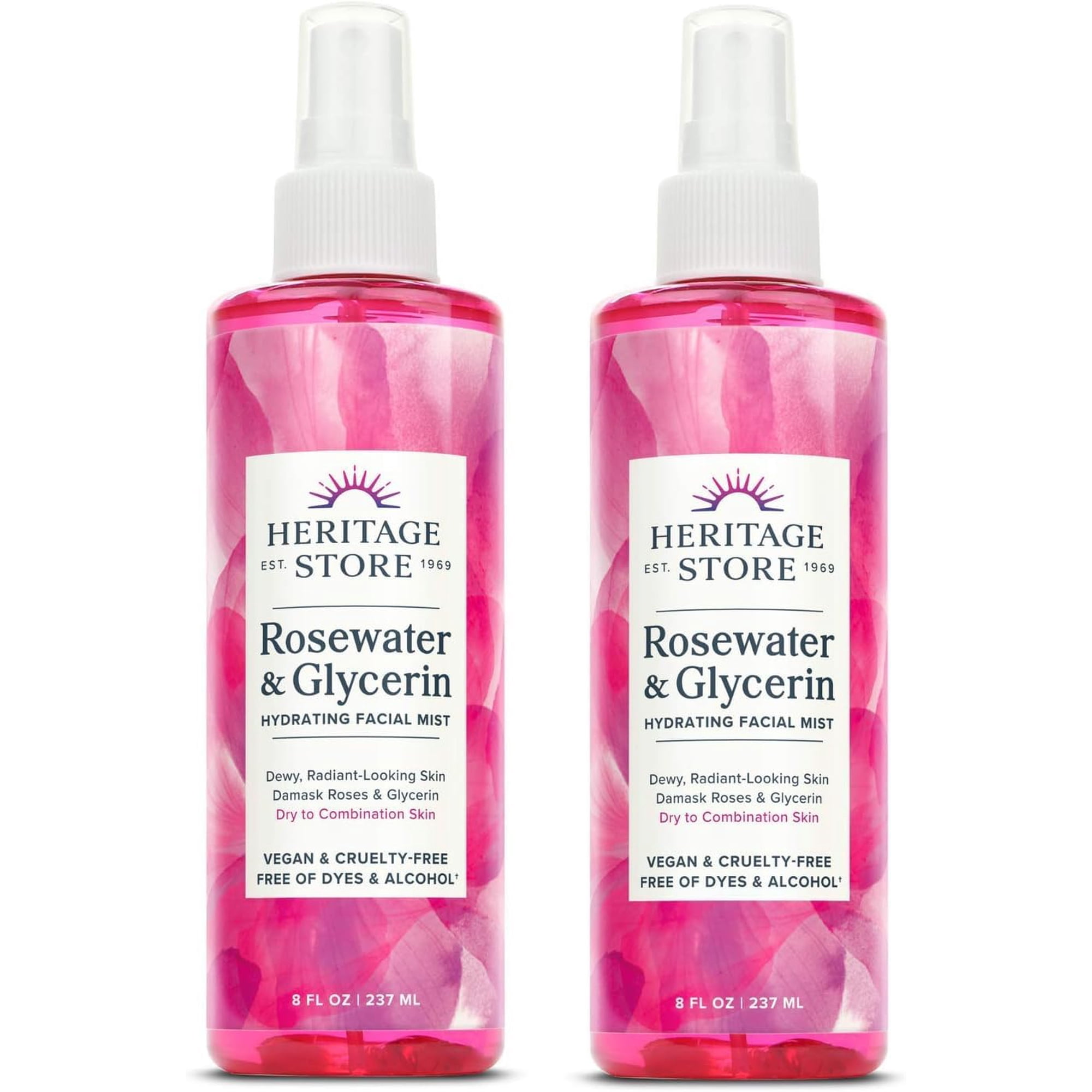 Bruma Facial Heritage Store Agua De Rosas Y Glicerina 240 Ml X 2
