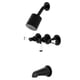 thumbnail image 1 of Grifo para bañera y ducha Kingston Brass Paris KBX8130DPL, color negro, 1 of 9