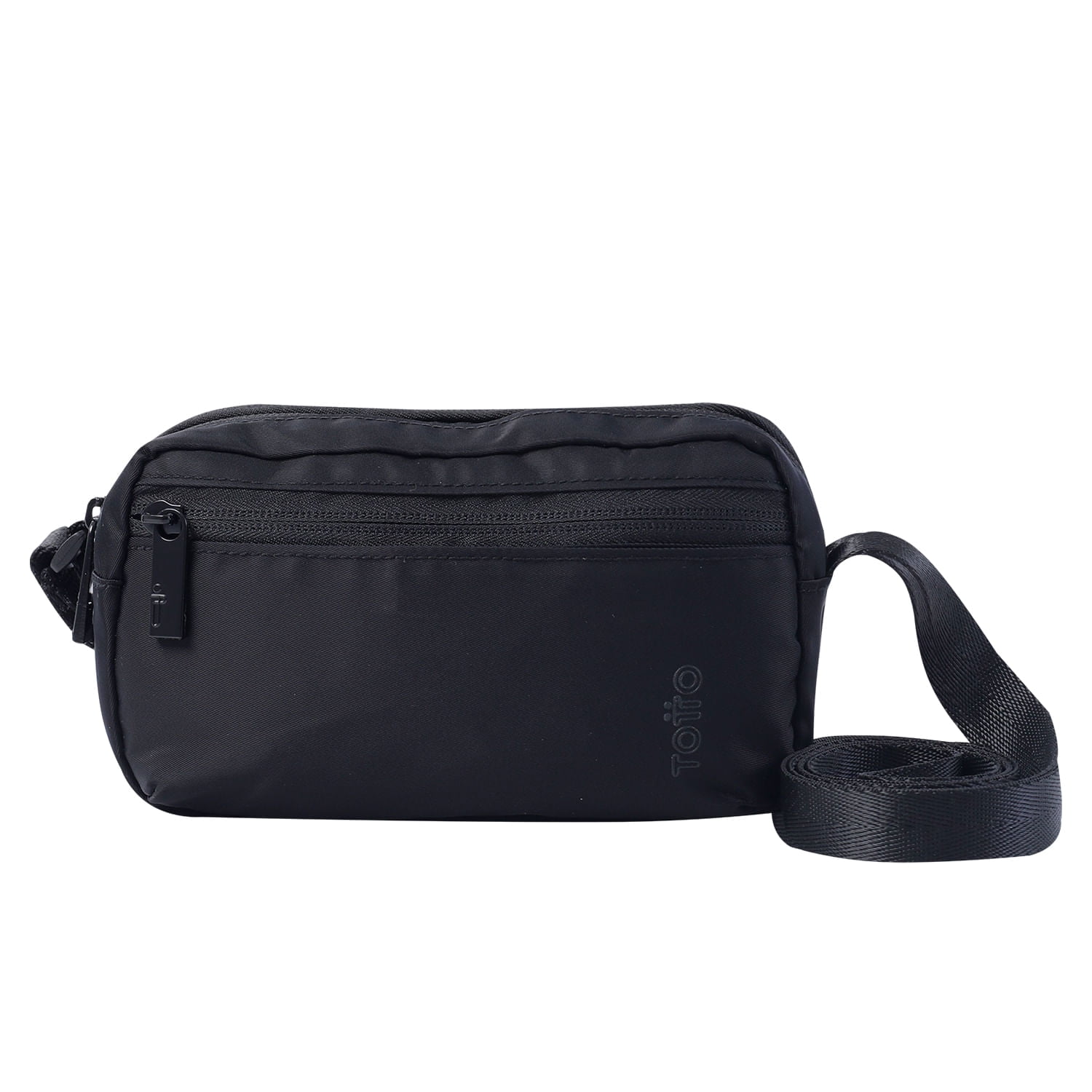 Totto - Cartera Para Mujer Bombo Crossbody Negra