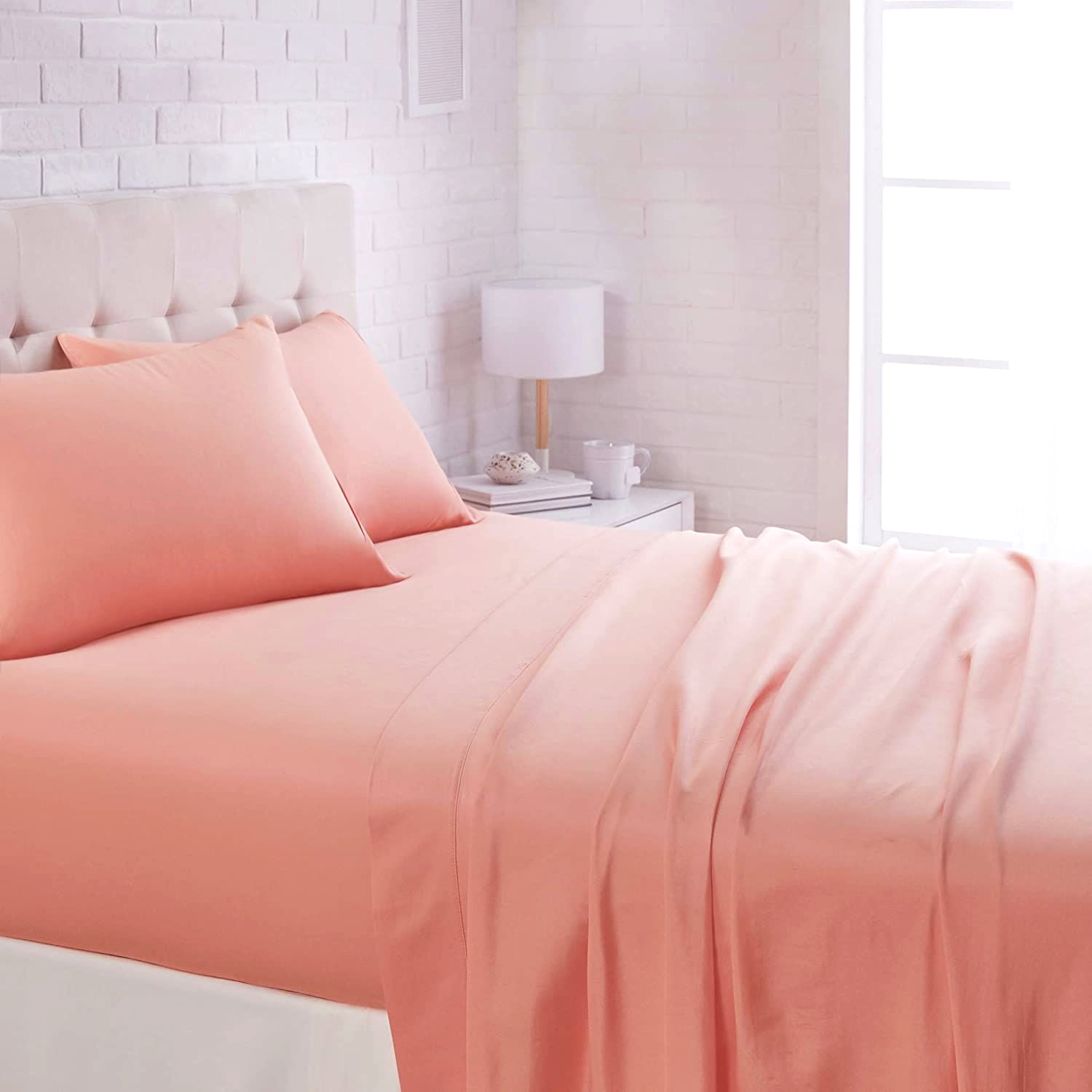 Inspiracci - Juego De Sábanas Microfibra Monaco 2 Plazas Rosado